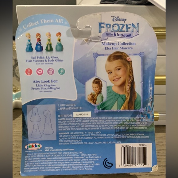 JAKKS Pacific Disney Frozen Little Kingdom Makeup Set Elsa Fever Hair Mascara - Picture 2 of 3